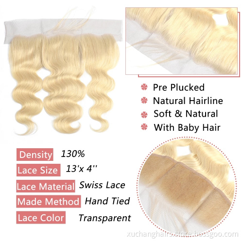613 Blonde Virgin Human Hair,613 Cuticle Aligned Hair Bundles With Frontal,Blonde Virgin Human Hair 613 Bundles With Closure